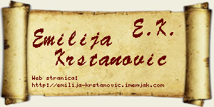 Emilija Krstanović vizit kartica